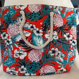 Vibrant Tropical Tote Bag NWOT